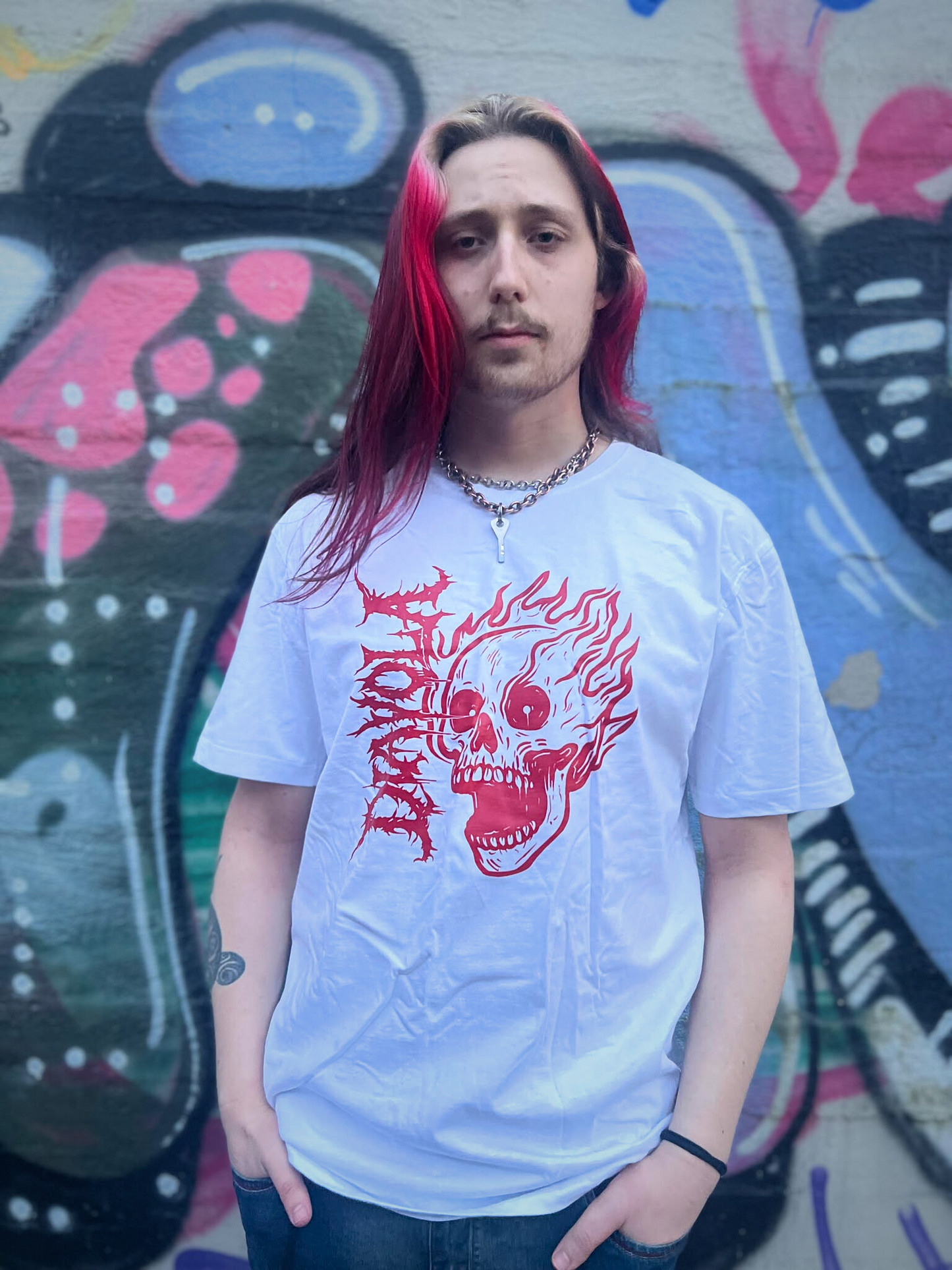 Embers white t-shirt