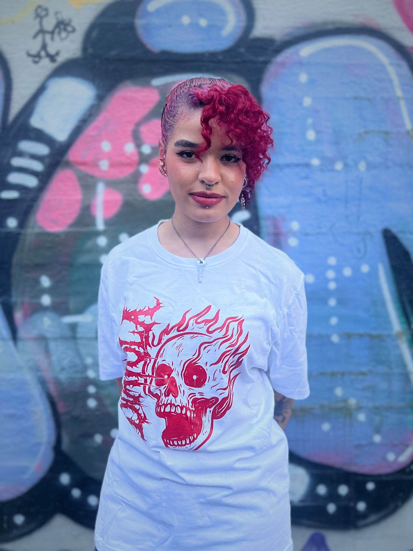 Embers white t-shirt